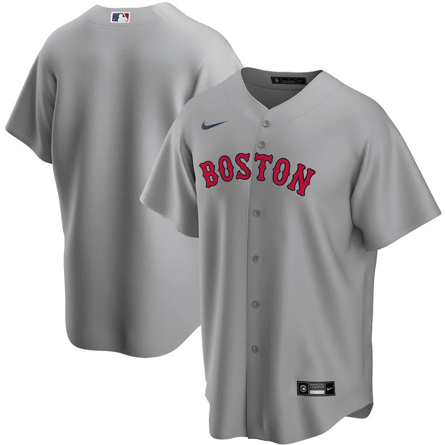 Cheap Mens Boston Red Sox Nike Gray Road Replica Team MLB Jerseys